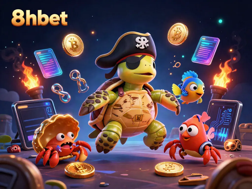 Experience 8xbet's vibrant online gaming world with our vivid underwater characters and elements.