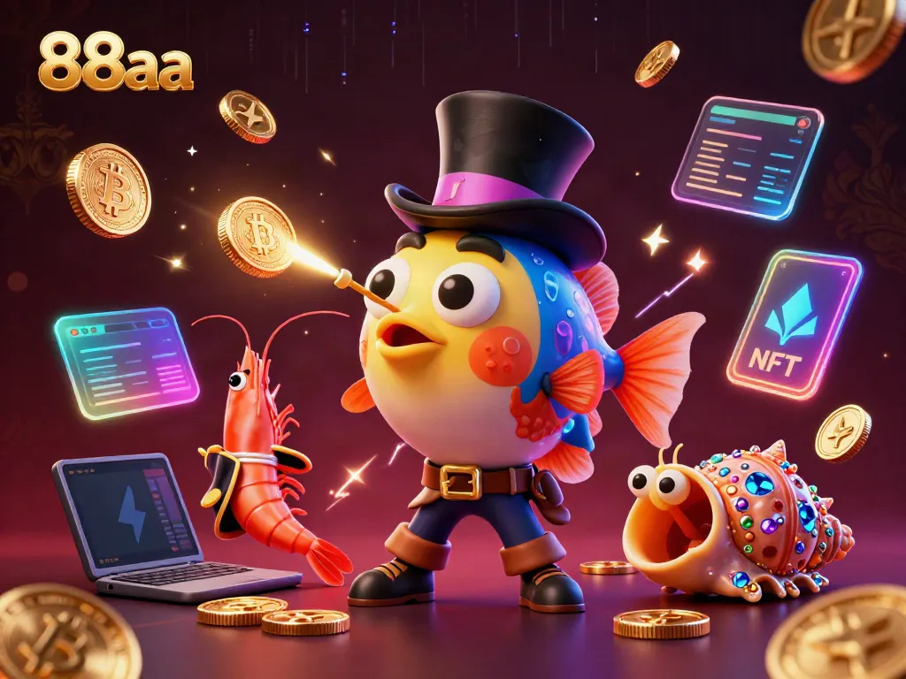 Experience the thrill of 88aa with captivating 3D characters and vibrant casino elements flowing around.
