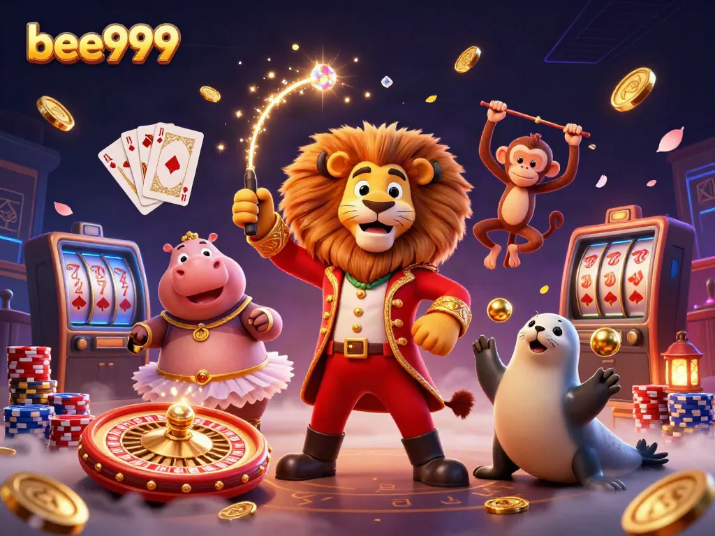 Experience thrilling gameplay at bee999 with vibrant casino characters and dynamic game elements.