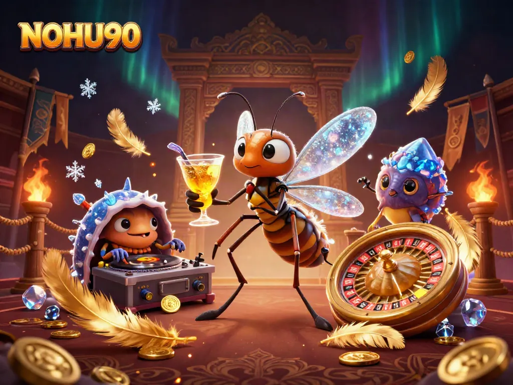 Experience thrilling action at NOHU90 with vibrant casino characters and rich gaming elements.