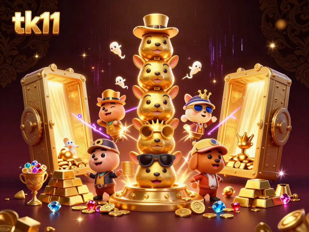 Engage in thrilling gameplay with the vibrant tk11 casino scene, featuring animated golden totem butterflies and treasure elements.