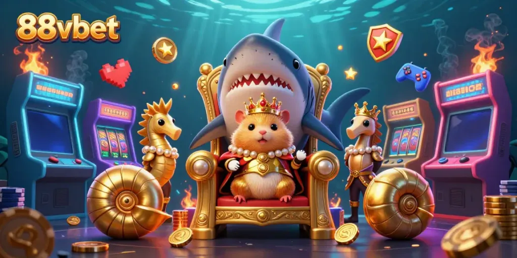 Join the excitement at 88vbet with a fierce golden hamster king and thrilling casino elements.
