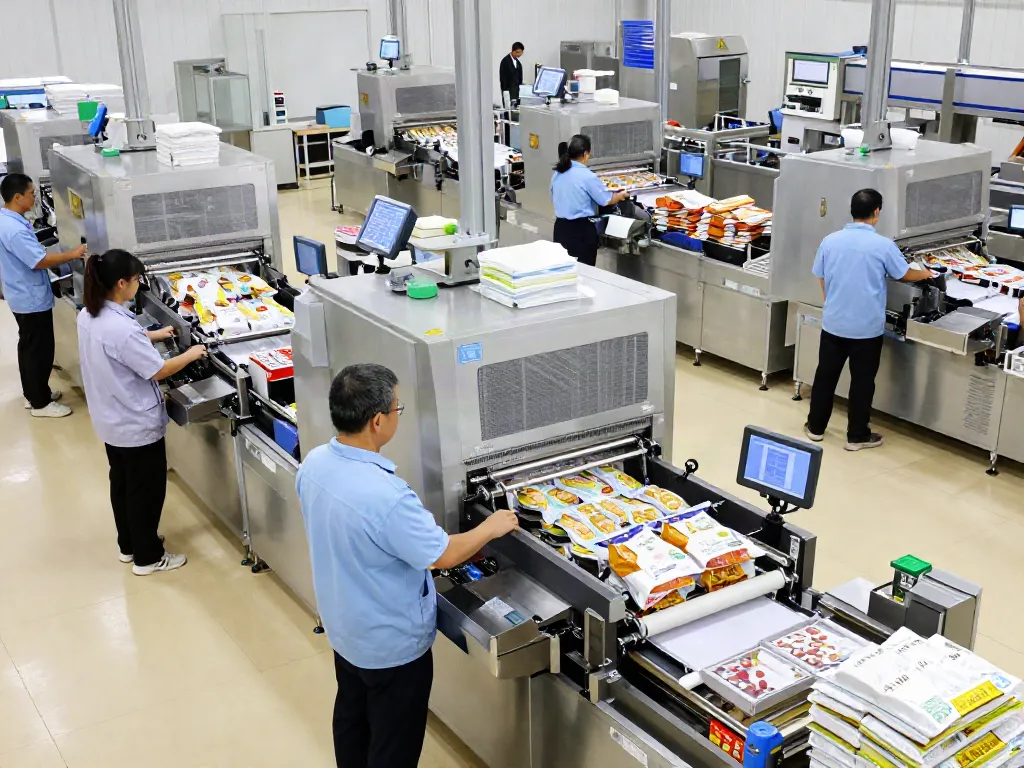 Auto bagging machines manufacturer in action, showcasing efficiency and precision in packaging.
